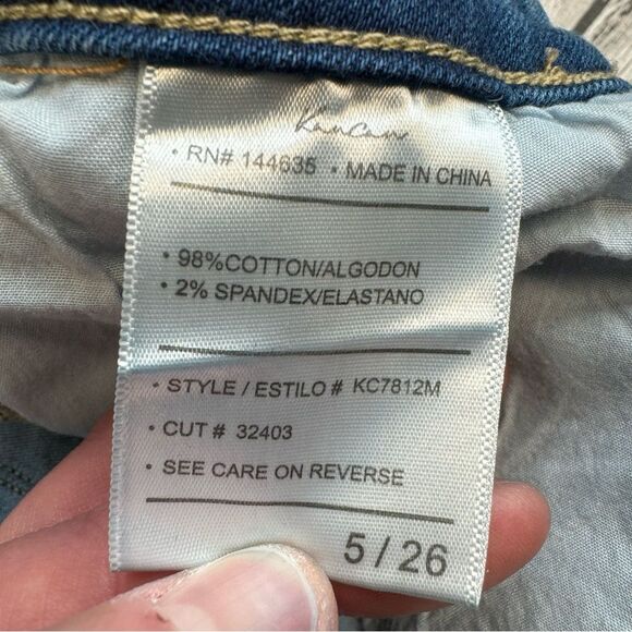 KanCan Women's Distressed Skinny Raw Hem Blue Jeans 5 26 High Rise Zipper Pocket - Picture 9 of 12